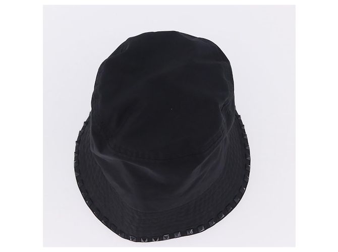 VALENTINO Rock Studs Hat Nylon Black Auth 199690V Nero - vista 6