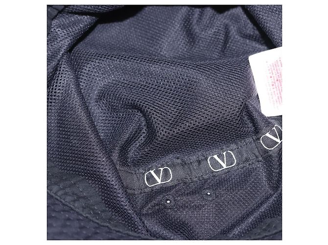 VALENTINO Rock Studs Hat Nylon Black Auth 199690V Nero - vista 8