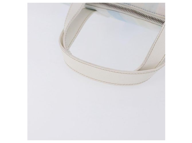 PRADA Tote Bag Canvas 2way Hellblau Silber B2052G Auth am12349A - Ansicht 15
