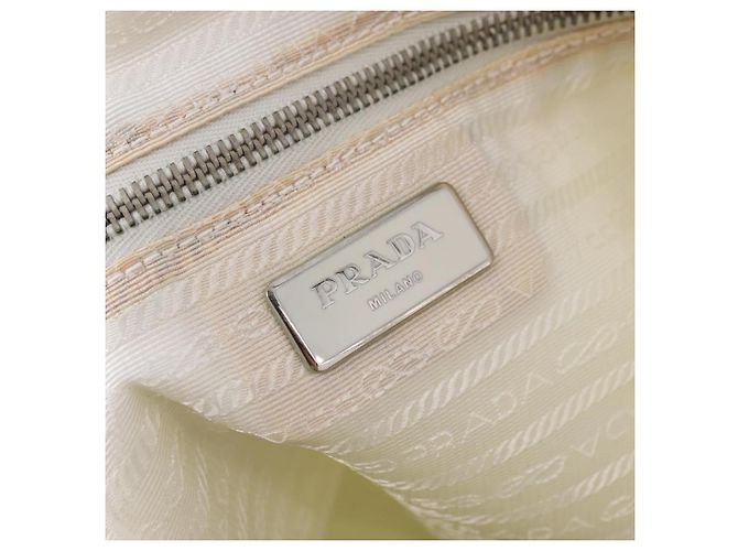 PRADA Tote Bag Canvas 2way Hellblau Silber B2052G Auth am12349A - Ansicht 25