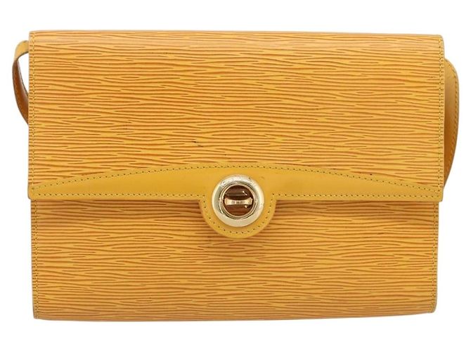 LOUIS VUITTON Epi Pochette Arche Shoulder Bag Yellow M52579 LV Auth 199007 Giallo - vista 13