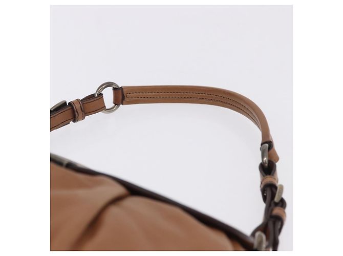 Borsa a tracolla PRADA in pelle marrone argento Auth 200291V - vista 14