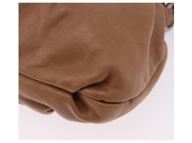 Borsa a tracolla PRADA in pelle marrone argento Auth 200291V - vista 16