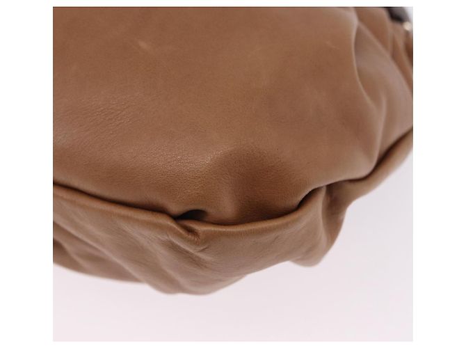Borsa a tracolla PRADA in pelle marrone argento Auth 200291V - vista 18