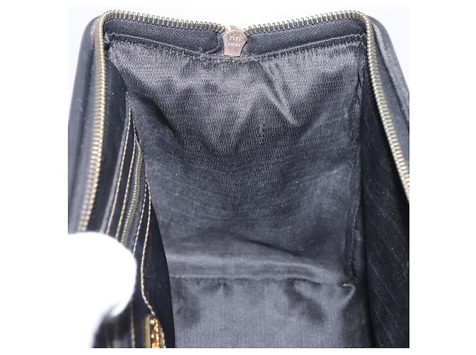 Pequin Borsa a mano FENDI Pecan Canvas PVC Marrone Nero Auth ka5839 - vista 20