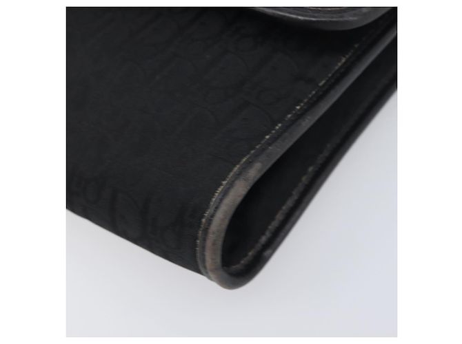 Borsa a tracolla con catena Christian Dior Trotter Canvas Nero Oro Auth 200920 D'oro - vista 10
