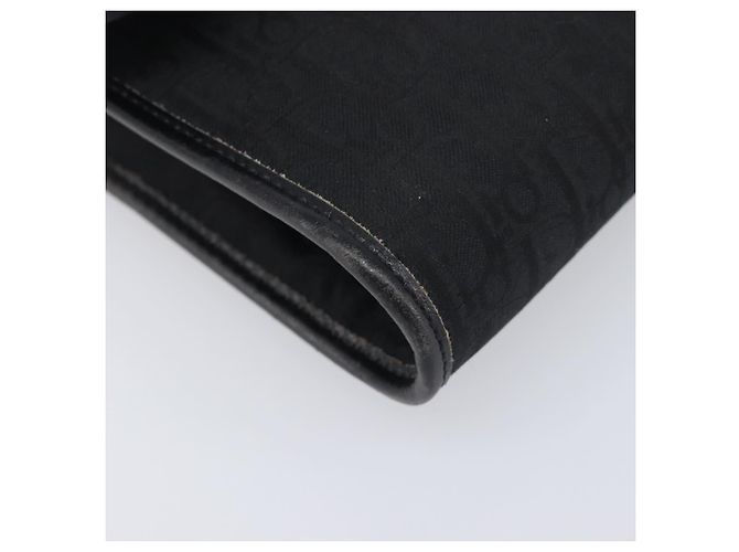 Borsa a tracolla con catena Christian Dior Trotter Canvas Nero Oro Auth 200920 D'oro - vista 11