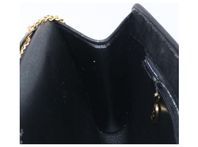 Borsa a tracolla con catena Christian Dior Trotter Canvas Nero Oro Auth 200920 D'oro - vista 20