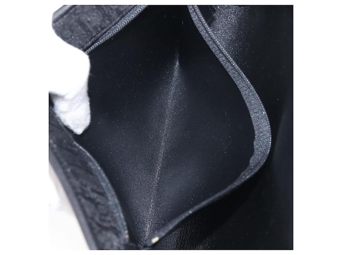 Borsa a tracolla con catena Christian Dior Trotter Canvas Nero Oro Auth 200920 D'oro - vista 23