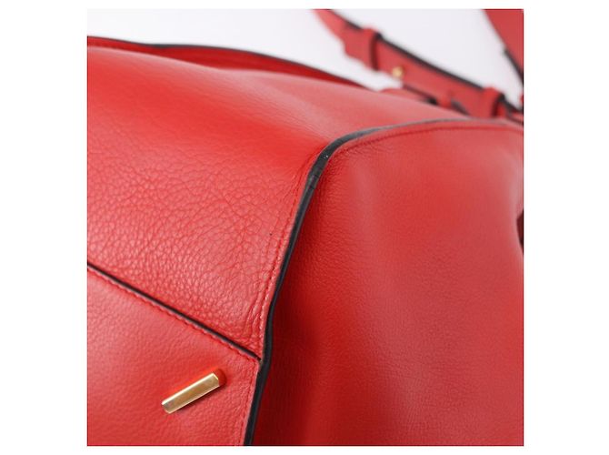 LOEWE Hammock Handtasche Leder 2way Rot Gold Authentisch 197512A Golden - Ansicht 10