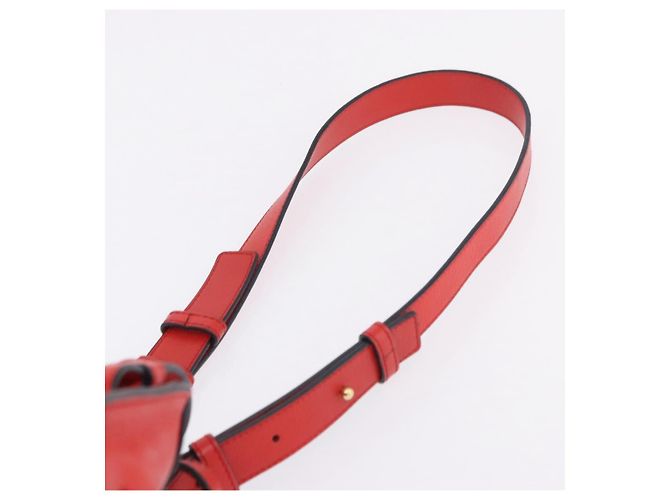 LOEWE Hammock Handtasche Leder 2way Rot Gold Authentisch 197512A Golden - Ansicht 14