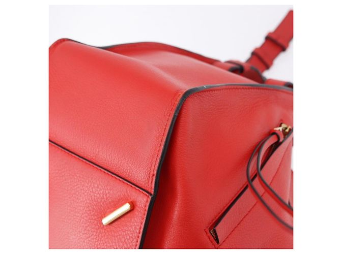 LOEWE Hammock Handtasche Leder 2way Rot Gold Authentisch 197512A Golden - Ansicht 16