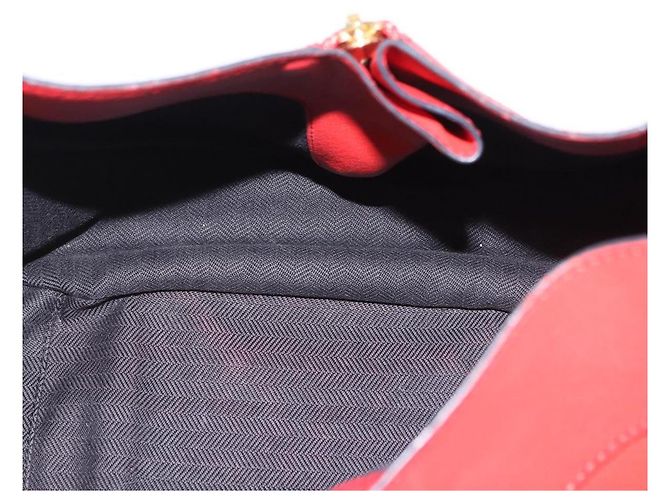 LOEWE Hammock Handtasche Leder 2way Rot Gold Authentisch 197512A Golden - Ansicht 20