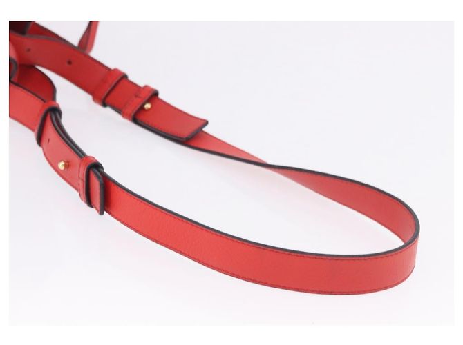 LOEWE Hammock Handtasche Leder 2way Rot Gold Authentisch 197512A Golden - Ansicht 9