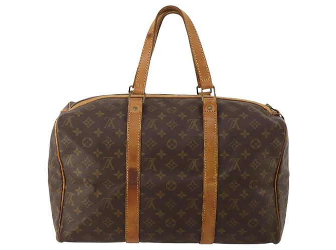 LOUIS VUITTON Monogram Sac Souple 35 Boston Bag M41626 LV Auth am12447 Monograma - vista 2