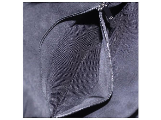 Borsa a tracolla con catena CHANEL 2.55 Nylon Nero Argento CC Auth ka5847A - vista 25