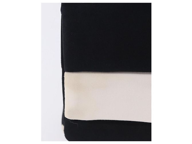 Borsa a tracolla con catena CHANEL 2.55 Nylon Nero Argento CC Auth ka5847A - vista 3