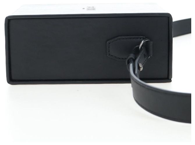 Borsa a Tracolla Box FENDI Pelle Nero Argento Auth 196687M - vista 4