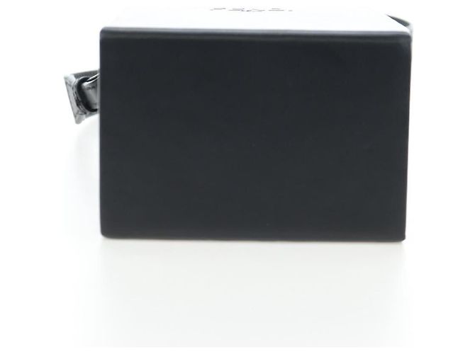 Borsa a Tracolla Box FENDI Pelle Nero Argento Auth 196687M - vista 5