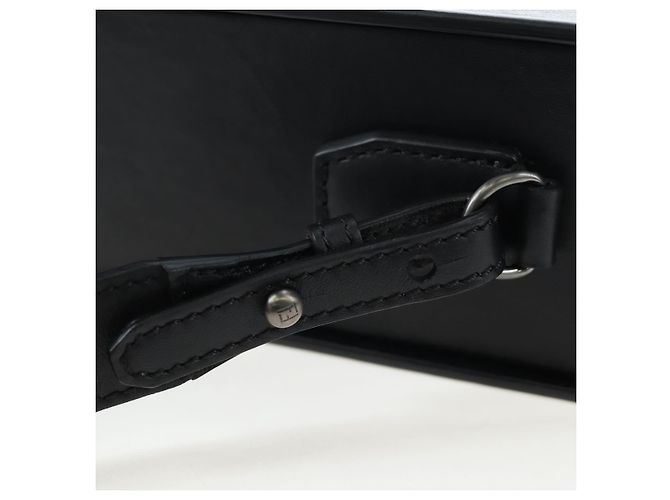 Borsa a Tracolla Box FENDI Pelle Nero Argento Auth 196687M - vista 9