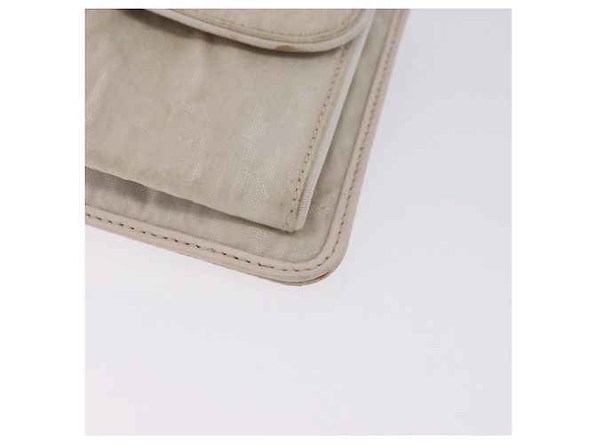 Christian Dior Trotter Canvas Gürteltasche Nylon Weiß Silber Auth ka5837A - Ansicht 12