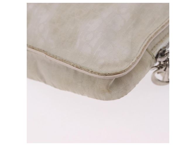 Christian Dior Trotter Canvas Gürteltasche Nylon Weiß Silber Auth ka5837A - Ansicht 14