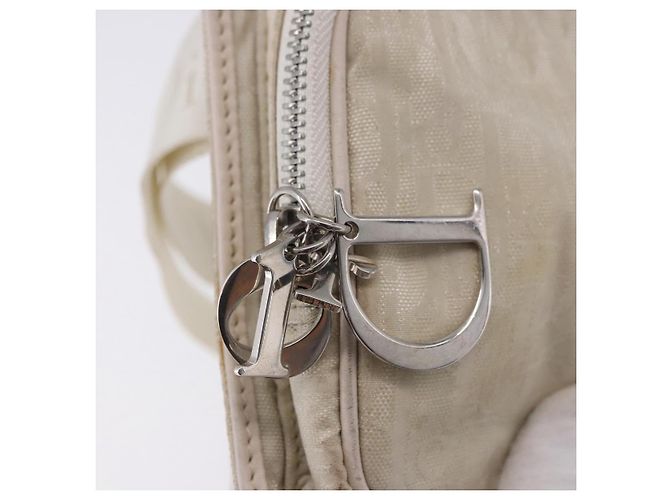 Christian Dior Trotter Canvas Gürteltasche Nylon Weiß Silber Auth ka5837A - Ansicht 15