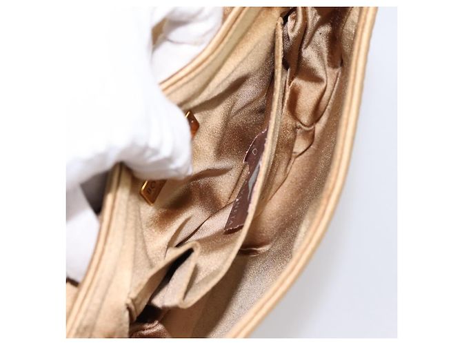 Borsa BOTTEGA VENETA INTRECCIATO Satin Gold Auth 197646 D'oro - vista 20