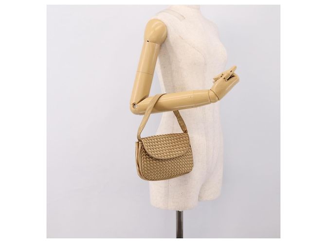 Borsa BOTTEGA VENETA INTRECCIATO Satin Gold Auth 197646 D'oro - vista 21