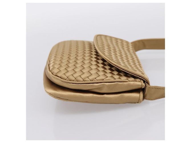 Borsa BOTTEGA VENETA INTRECCIATO Satin Gold Auth 197646 D'oro - vista 4
