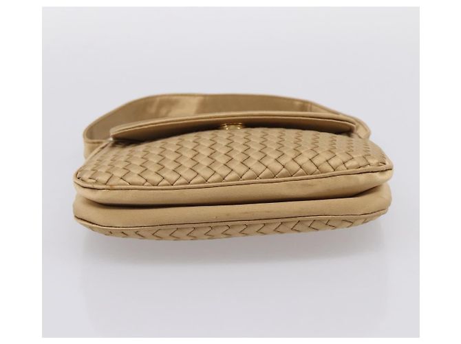 Borsa BOTTEGA VENETA INTRECCIATO Satin Gold Auth 197646 D'oro - vista 5