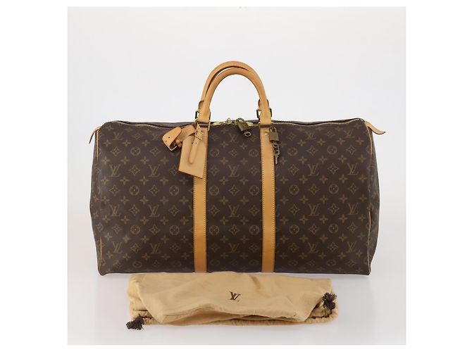 LOUIS VUITTON Monogram Keepall 55 Boston Bag M41424 LV Auth 196395V Monogramma - vista 12