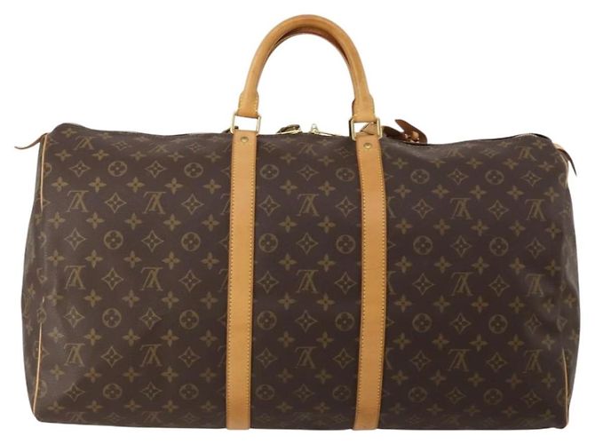LOUIS VUITTON Monogram Keepall 55 Boston Bag M41424 LV Auth 196395V Monogramma - vista 2
