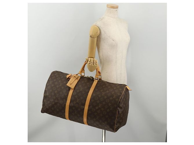 LOUIS VUITTON Monogram Keepall 55 Boston Bag M41424 LV Auth 196395V Monogramma - vista 24