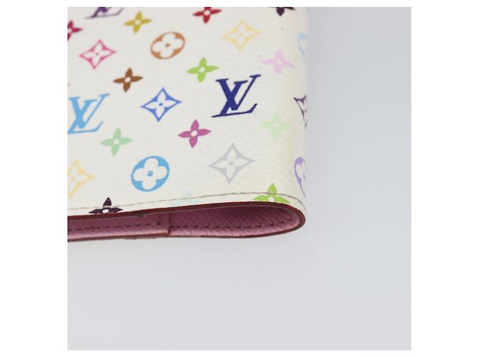 LOUIS VUITTON Monogram Multicolor Agenda PM Cover White R20896 LV Auth 199066 Blanc - vue 15