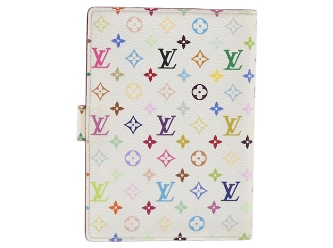 LOUIS VUITTON Monogram Multicolor Agenda PM Cover White R20896 LV Auth 199066 Blanc - vue 2