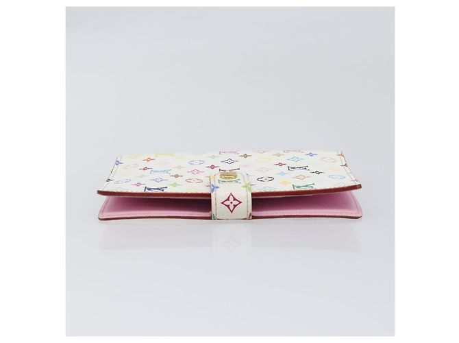 LOUIS VUITTON Monogram Multicolor Agenda PM Cover White R20896 LV Auth 199066 Blanc - vue 3