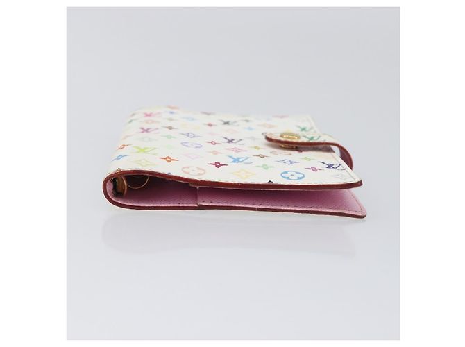 LOUIS VUITTON Monogram Multicolor Agenda PM Cover White R20896 LV Auth 199066 Blanc - vue 6