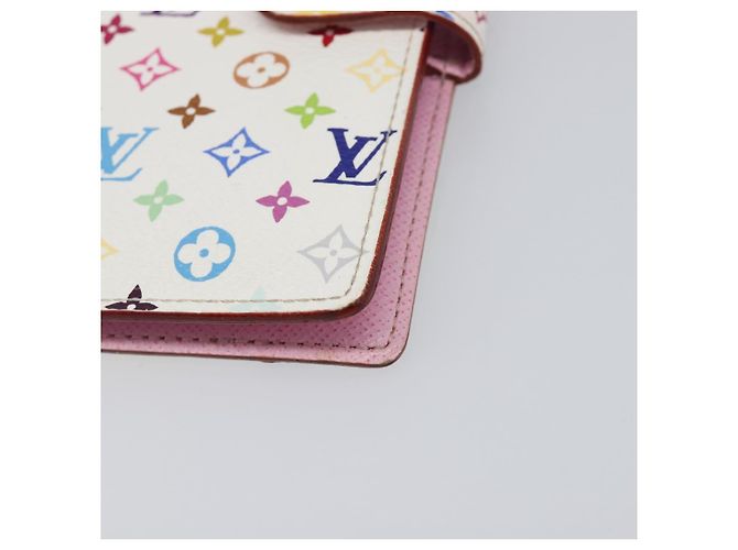 LOUIS VUITTON Monogram Multicolor Agenda PM Cover White R20896 LV Auth 199066 Blanc - vue 7