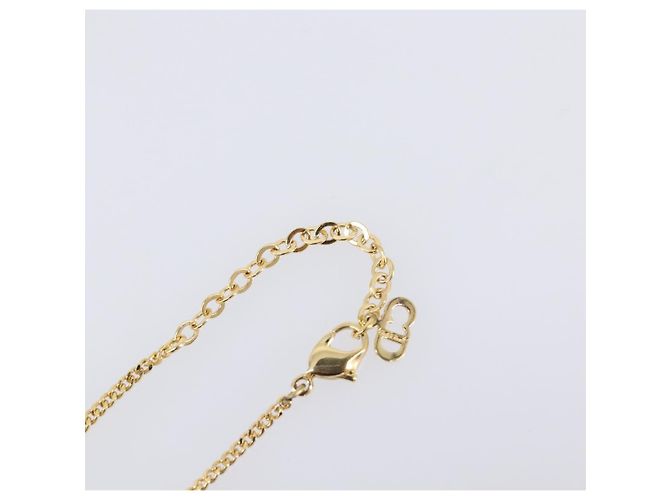 Collana Christian Dior metallo Gold Tone Auth 193448M - vista 13