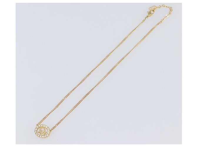 Collana Christian Dior metallo Gold Tone Auth 193448M - vista 2