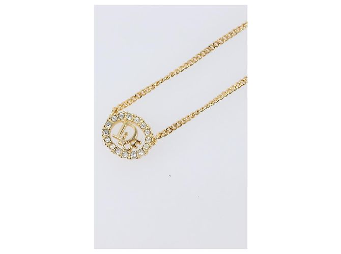 Collana Christian Dior metallo Gold Tone Auth 193448M - vista 3
