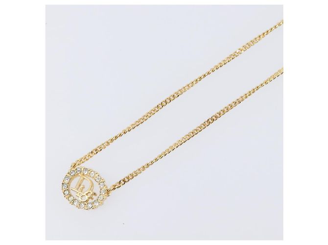 Collana Christian Dior metallo Gold Tone Auth 193448M - vista 4