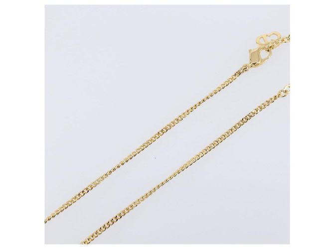 Collana Christian Dior metallo Gold Tone Auth 193448M - vista 6