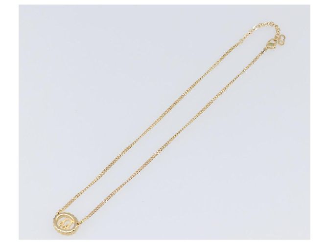 Collana Christian Dior metallo Gold Tone Auth 193448M - vista 8