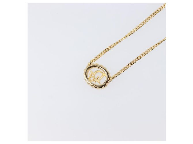 Collana Christian Dior metallo Gold Tone Auth 193448M - vista 9