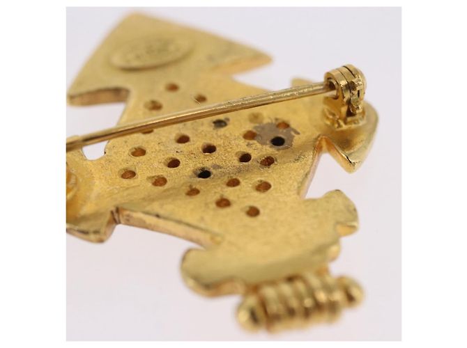 Spilla CHANEL Metallo Tono Oro CC Auth 197927M - vista 4