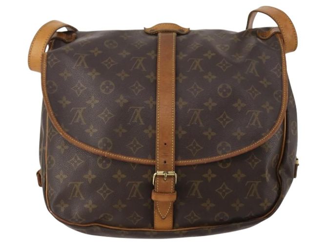 Borsa a tracolla LOUIS VUITTON Monogram Saumur 35 M42254 LV Auth BA14853 Monogramma - vista 2