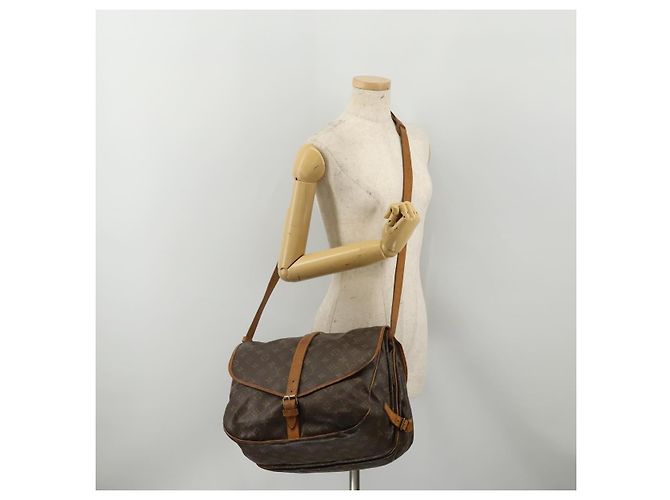 Borsa a tracolla LOUIS VUITTON Monogram Saumur 35 M42254 LV Auth BA14853 Monogramma - vista 28
