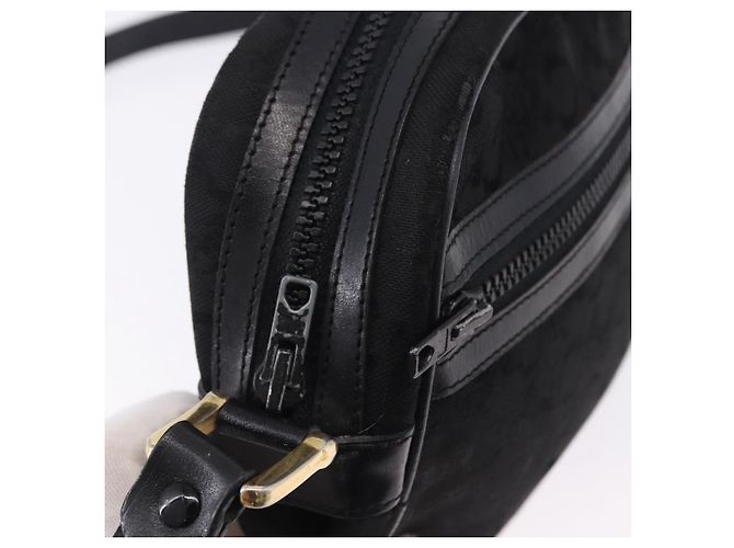 16 Céline Borsa a tracolla CELINE C Saluki Canvas Black Gold Tone Auth ep15727 Nero - vista 10